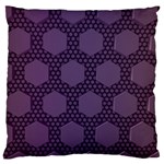 Hexagon Grid Geometric Hexagonal Large Flano Cushion Case (Two Sides) Front