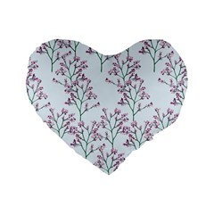 Flower Pattern Pattern Design Standard 16  Premium Heart Shape Cushions by Celenk