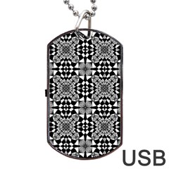 Fabric Design Pattern Color Dog Tag Usb Flash (one Side) by Celenk
