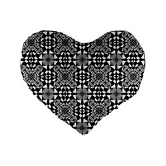Fabric Design Pattern Color Standard 16  Premium Heart Shape Cushions by Celenk