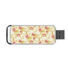 Background Pattern Flower Spring Portable Usb Flash (two Sides) by Celenk