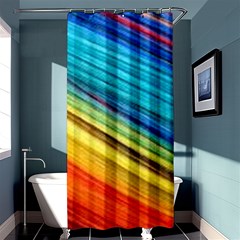 Rainbow Shower Curtain 36  X 72  (stall)  by NSGLOBALDESIGNS2