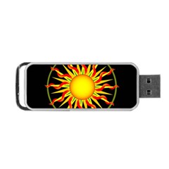 Mandala Sun Graphic Design Portable Usb Flash (one Side) by Simbadda