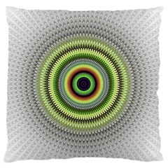 Fractal Mandala White Background Large Cushion Case (one Side) by Simbadda