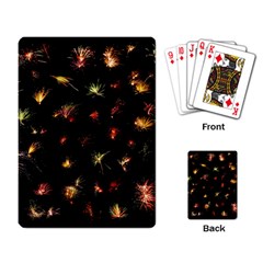 Fireworks Christmas Night Dark Playing Cards Single Design by Simbadda