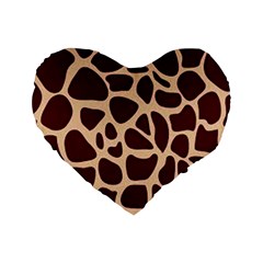 Gulf Lrint Standard 16  Premium Flano Heart Shape Cushions by NSGLOBALDESIGNS2