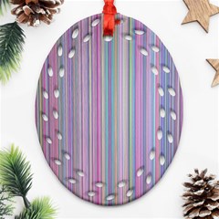 Broken Tv Screen Ornament (oval Filigree) by dressshop