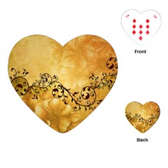 Wonderful Vintage Design With Floral Elements Playing Cards (heart) by FantasyWorld7