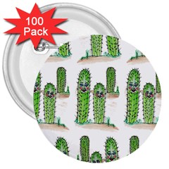 Prickle Plants2 3  Buttons (100 Pack)  by ArtByAng