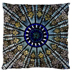 Pattern Art Form Architecture Large Flano Cushion Case (two Sides) by Nexatart