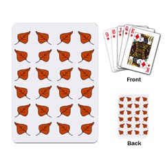 Pattern Fallen Leaves Autumn Playing Cards Single Design by Nexatart