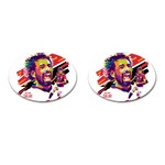 Mo Salah the egyptian king Cufflinks (Oval) Front(Pair)