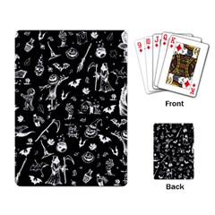 Halloween Pattern Playing Cards Single Design by Valentinaart