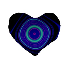 Digital Art Background Pink Blue Standard 16  Premium Heart Shape Cushions by Sapixe