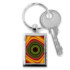 Digital Art Background Yellow Red Key Chains (rectangle)  by Sapixe