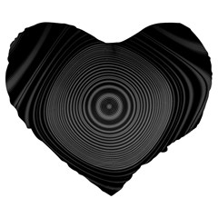 Digital Art Background Black White Large 19  Premium Heart Shape Cushions by Sapixe