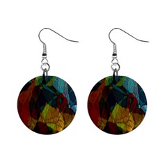 Background Color Template Abstract Mini Button Earrings by Sapixe
