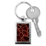 Lava Cracked Background Fire Key Chains (Rectangle)  Front