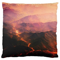 Volcanoes Magma Lava Mountains Standard Flano Cushion Case (one Side) by Sapixe