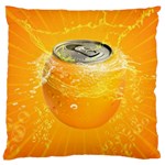 Orange Drink Splash Poster Standard Flano Cushion Case (Two Sides) Back