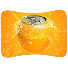 Orange Drink Splash Poster Velour Seat Head Rest Cushion by Sapixe