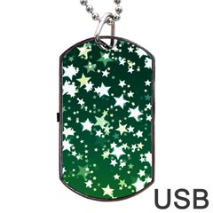 Christmas Star Advent Background Dog Tag Usb Flash (one Side) by Sapixe