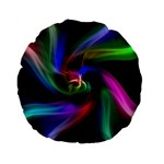 Abstract Art Color Design Lines Standard 15  Premium Flano Round Cushions Front