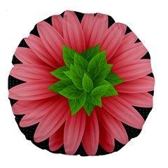 Plant Flower Flowers Design Leaves Large 18  Premium Round Cushions by Sapixe