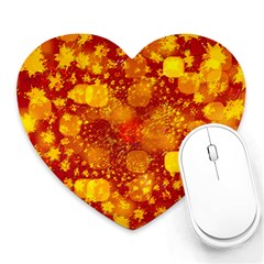 Christmas Star Advent Background Heart Mousepads by Sapixe