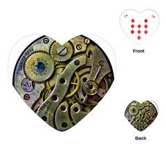  Clock Steampunk Gear  Playing Cards (heart) by burpdesignsA