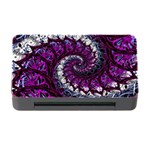 Fractal Background Swirl Art Skull Memory Card Reader with CF Front