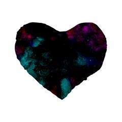Background Art Abstract Watercolor Standard 16  Premium Heart Shape Cushions by Sapixe