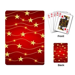 Stars Background Christmas Decoration Playing Cards Single Design by Sapixe