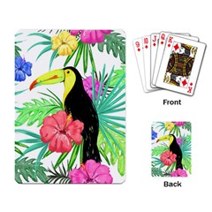 Leaves Tropical Nature Green Plant Playing Cards Single Design by Sapixe