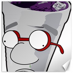 Purple Cup Nerd Canvas 12  X 12  by grimelab