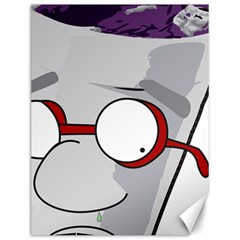 Purple Cup Nerd Canvas 12  X 16  by grimelab
