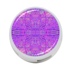 Hot Pink And Purple Abstract Branch Pattern 4-port Usb Hub (one Side) by myrubiogarden