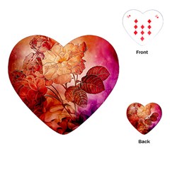 Flower Power, Colorful Floral Design Playing Cards (heart) by FantasyWorld7