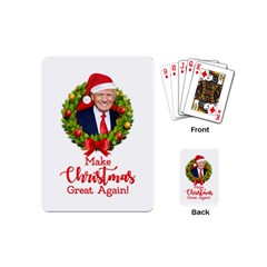 Make Christmas Great Again With Trump Face Maga Playing Cards (mini) by snek