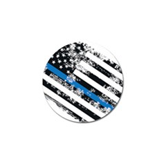 Usa Flag The Thin Blue Line I Back The Blue Usa Flag Grunge On White Background Golf Ball Marker by snek