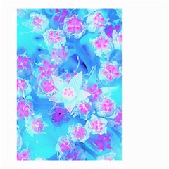 Blue And Hot Pink Succulent Underwater Sedum Small Garden Flag (two Sides) by myrubiogarden