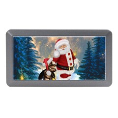 Merry Christmas, Santa Claus With Funny Cockroach In The Night Memory Card Reader (mini) by FantasyWorld7