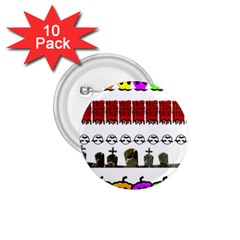 Halloween Borders Trick Or Treat 1 75  Buttons (10 Pack) by Wegoenart