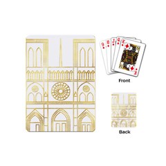 Gold Foil Notre Dame Church Paris Playing Cards (mini) by Wegoenart