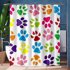 Paw Print Paw Prints Background Shower Curtain 60  X 72  (medium)  by Wegoenart
