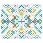 Graphic Design Geometry Shape Pattern Geometric Double Sided Flano Blanket (Small)  50 x40  Blanket Back