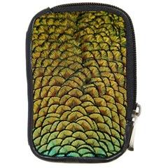 Peacock Bird Feather Color Compact Camera Leather Case by Wegoenart