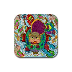 Supersonic Armadillo Rubber Coaster (square)  by chellerayartisans