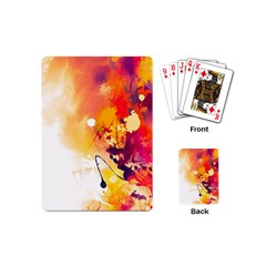Paint Splash Paint Splatter Design Playing Cards (mini) by Wegoenart