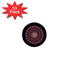 Fractal Neon Blue Energy Fantasy 1  Mini Buttons (10 Pack)  by Wegoenart